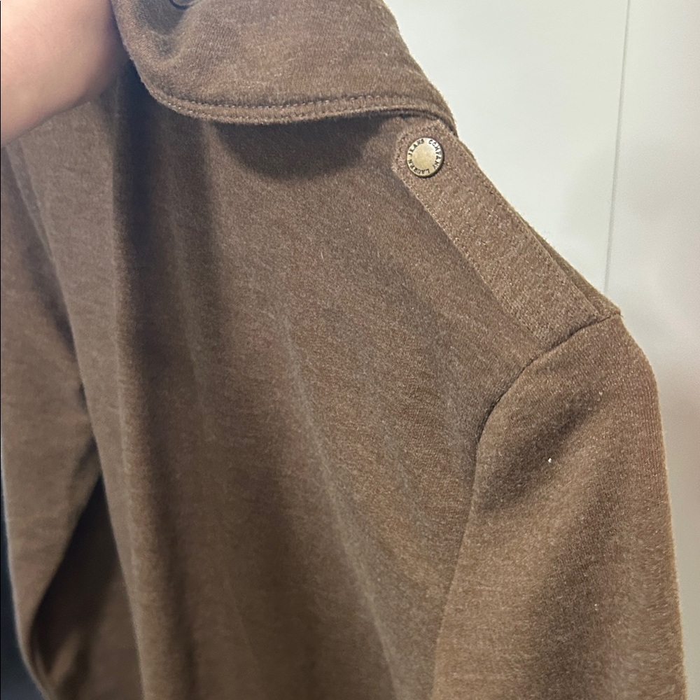 Ralph Lauren Brown Cotton Mix Zip-Accent Dress - Picture 5 of 7